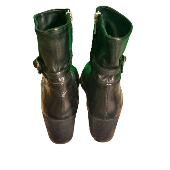 Officine Creative Leather Ankle Boots Handmade Italian Ruched Boots Black 37.5 - Picture 5 of 7